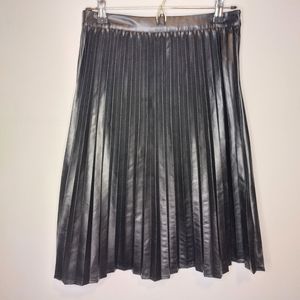Monteau Pleated Faux Black Skirt size Large